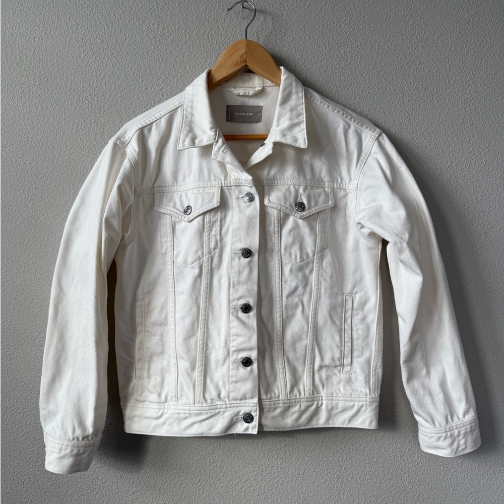 Everlane Women’s White Denim Jacket Small